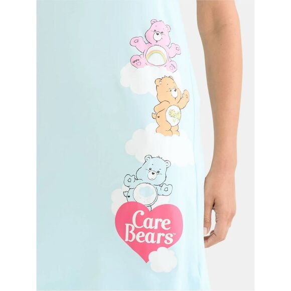 Care Bears Women's Plus 3X Blue Graphic Print Sleeveless Sleepshirt - Picture 3 of 8